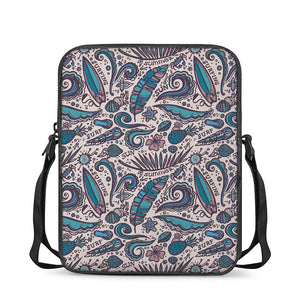 Summer Surfing Pattern Print Rectangular Crossbody Bag