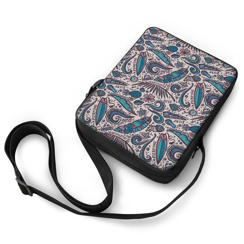 Summer Surfing Pattern Print Rectangular Crossbody Bag