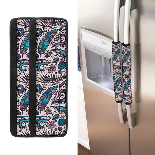 Summer Surfing Pattern Print Refrigerator Handle Covers