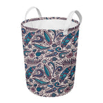 Summer Surfing Pattern Print Round Laundry Basket