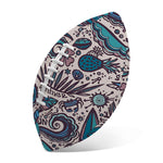 Summer Surfing Pattern Print Rugby Ball