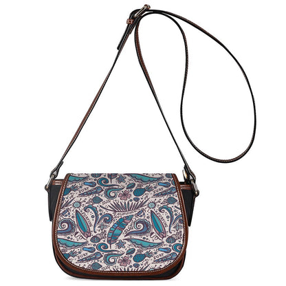 Summer Surfing Pattern Print Saddle Bag