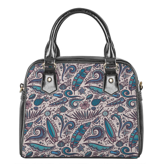 Summer Surfing Pattern Print Shoulder Handbag