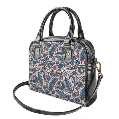 Summer Surfing Pattern Print Shoulder Handbag