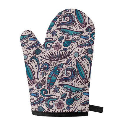 Summer Surfing Pattern Print Single Oven Mitt