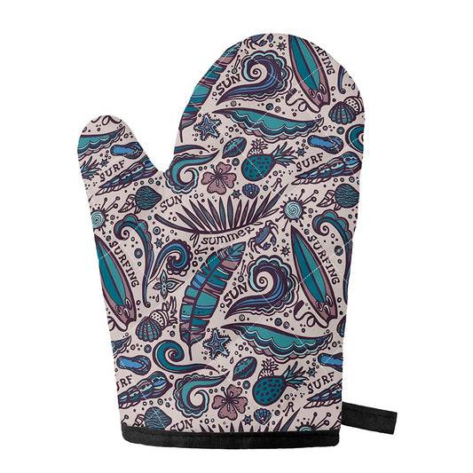 Summer Surfing Pattern Print Single Oven Mitt