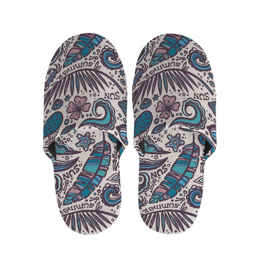 Summer Surfing Pattern Print Slippers