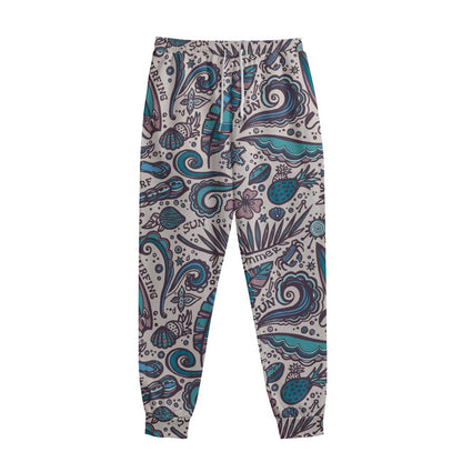 Summer Surfing Pattern Print Sweatpants