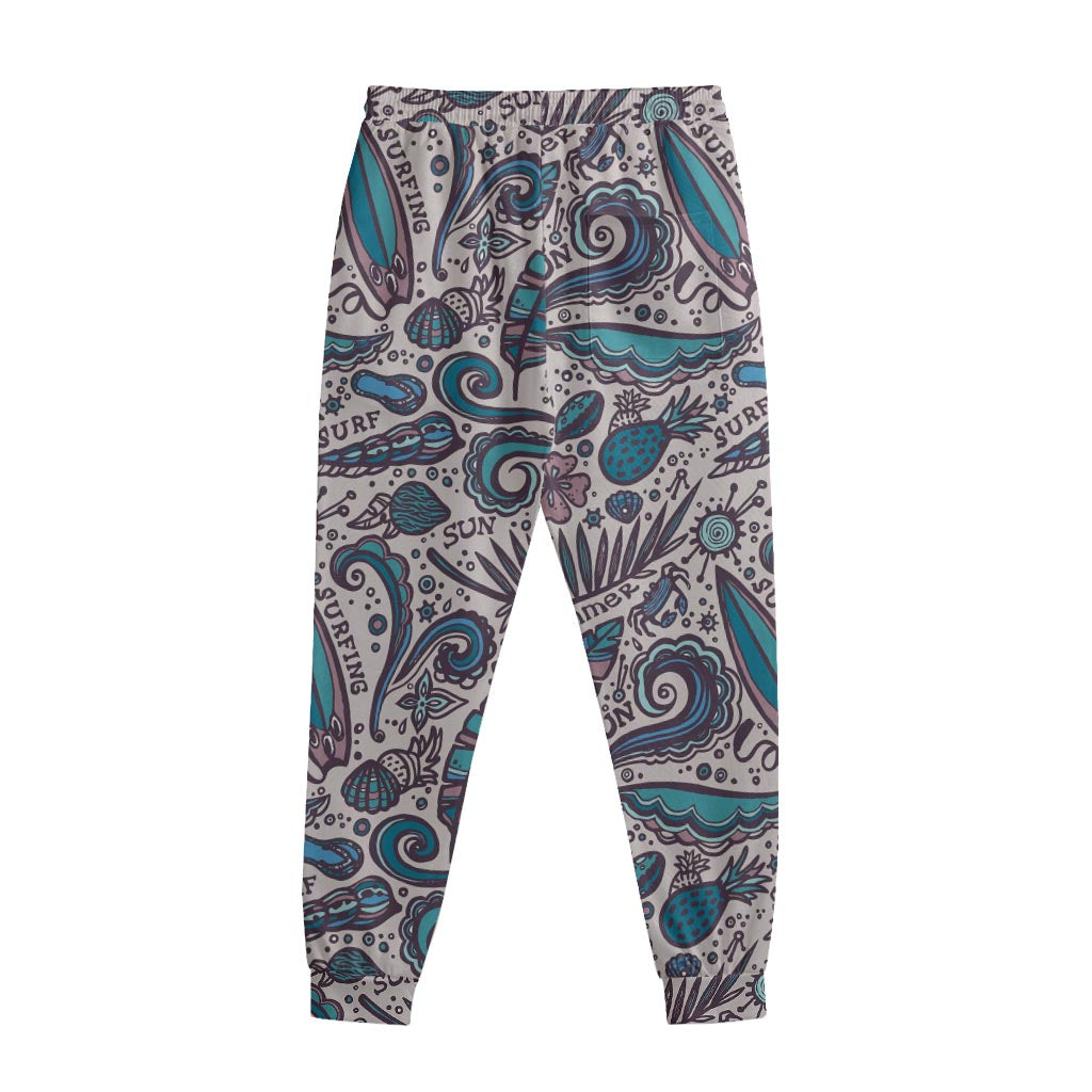 Summer Surfing Pattern Print Sweatpants