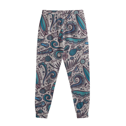 Summer Surfing Pattern Print Sweatpants