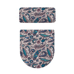Summer Surfing Pattern Print Toilet Lid And Tank Cover Set