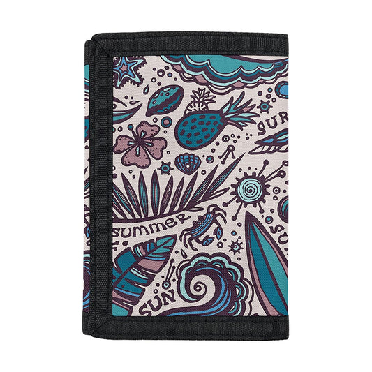 Summer Surfing Pattern Print Trifold Wallet