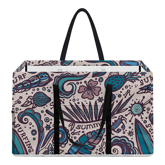 Summer Surfing Pattern Print Utility Tote Bag