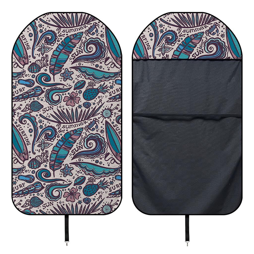 Summer Surfing Pattern Print Waterproof Car Seat Cover