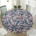Summer Surfing Pattern Print Waterproof Round Tablecloth