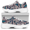 Summer Surfing Pattern Print White Chunky Shoes