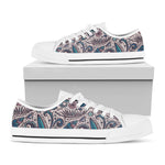 Summer Surfing Pattern Print White Low Top Sneakers