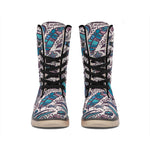 Summer Surfing Pattern Print Winter Boots