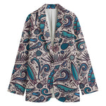 Summer Surfing Pattern Print Women's Blazer