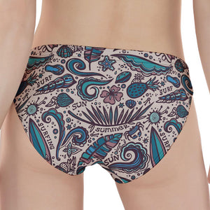 Summer Surfing Pattern Print Women's Panties