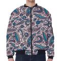 Summer Surfing Pattern Print Zip Sleeve Bomber Jacket