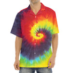 Summer Tie Dye Print Aloha Shirt