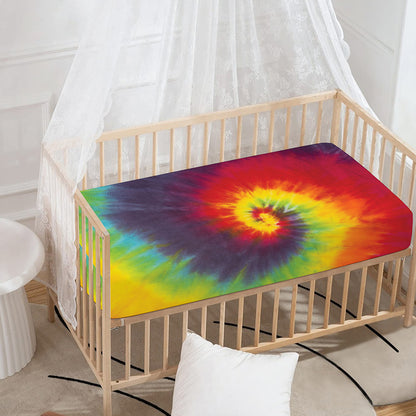Summer Tie Dye Print Baby Crib Sheet