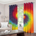 Summer Tie Dye Print Dimout Grommet Curtains