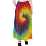 Summer Tie Dye Print Chiffon Maxi Skirt
