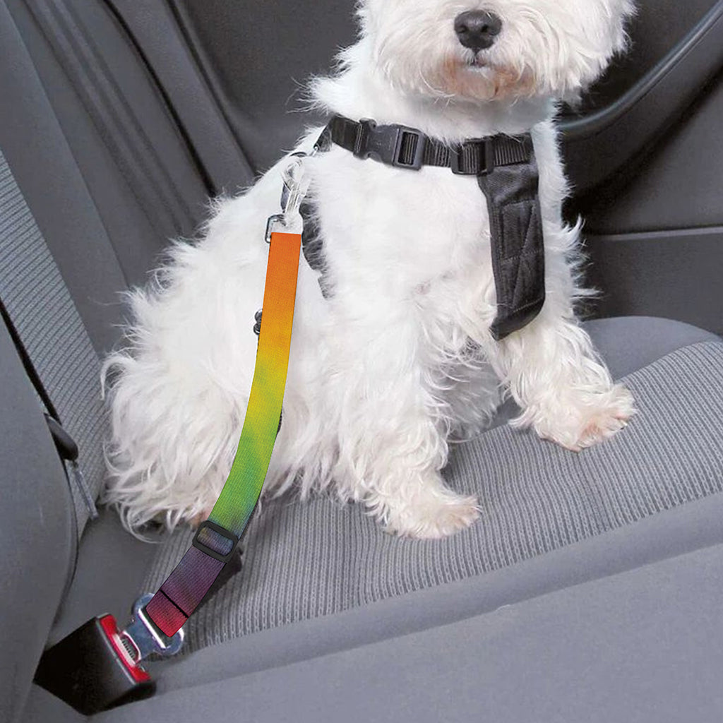 Summer Tie Dye Print Dog Seat Belt