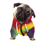 Summer Tie Dye Print Dog Zip Up Hoodie