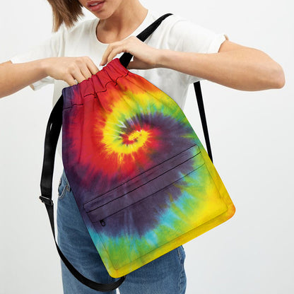 Summer Tie Dye Print Drawstring Backpack