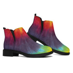 Summer Tie Dye Print Flat Ankle Boots