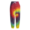 Summer Tie Dye Print Fleece Lined Knit Pants