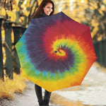 Summer Tie Dye Print Foldable Umbrella