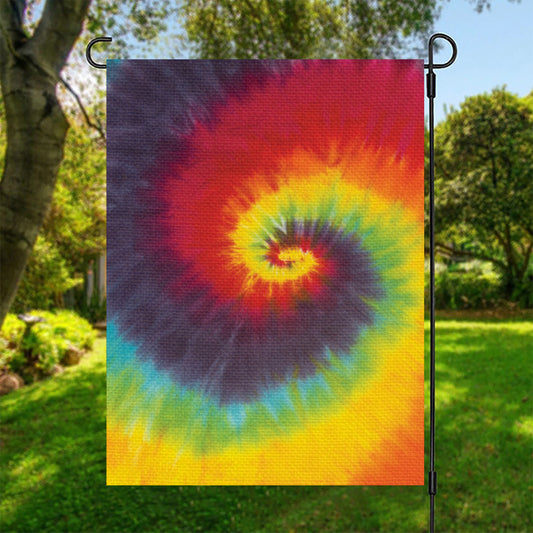 Summer Tie Dye Print Garden Flag