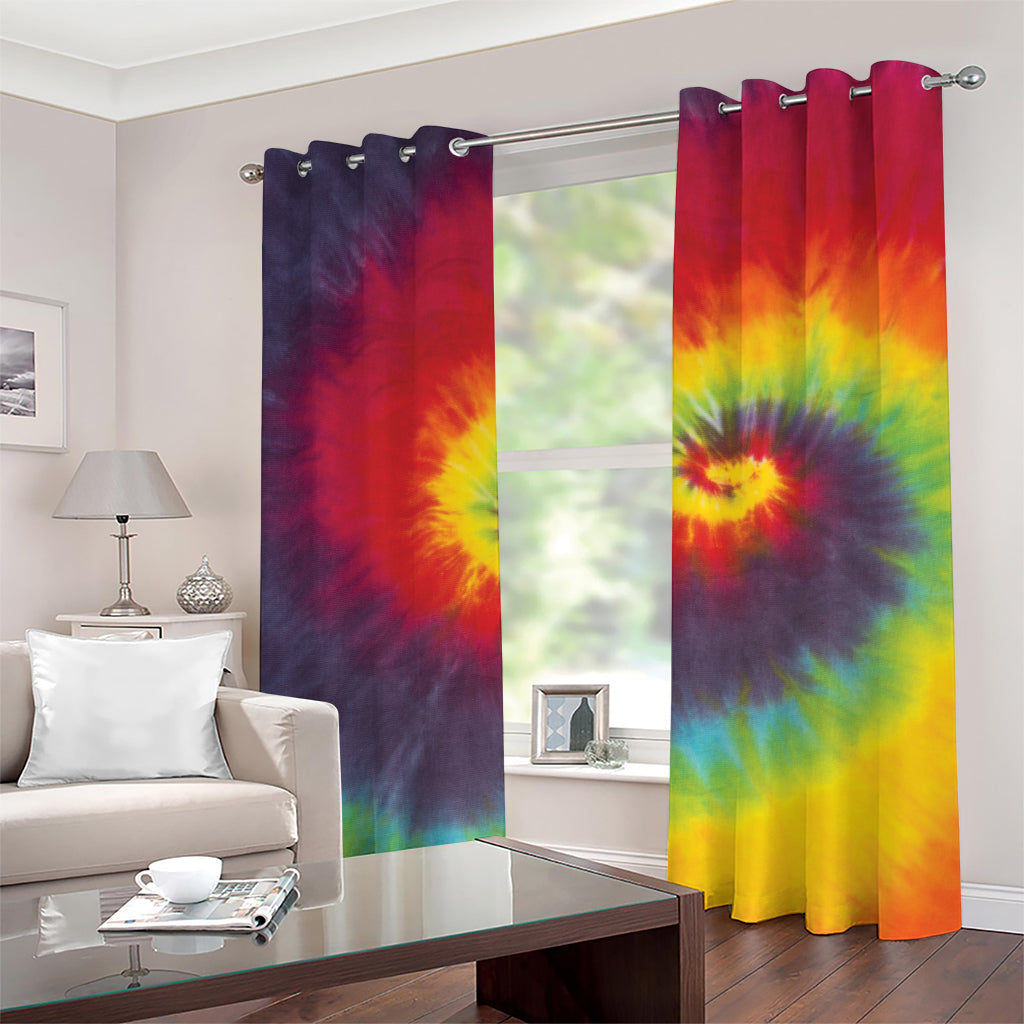 Summer Tie Dye Print Grommet Curtains
