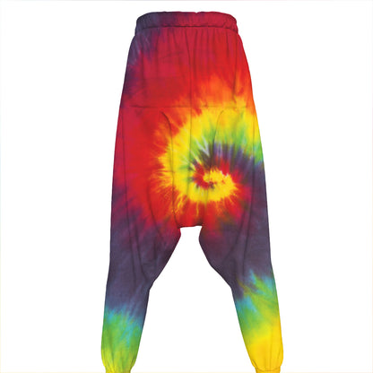 Summer Tie Dye Print Hammer Pants
