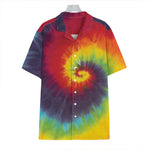 Summer Tie Dye Print Hawaiian Shirt