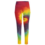 Summer Tie Dye Print High-Waisted Pocket Leggings