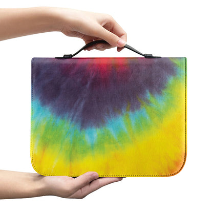 Summer Tie Dye Print Leather Bible Cover