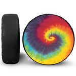 Summer Tie Dye Print Leather Spare Tire Cover