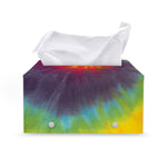 Summer Tie Dye Print Leather Tissue Box Cover