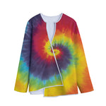 Summer Tie Dye Print Long Sleeve Short Coat