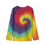 Summer Tie Dye Print Long Sleeve Short Coat