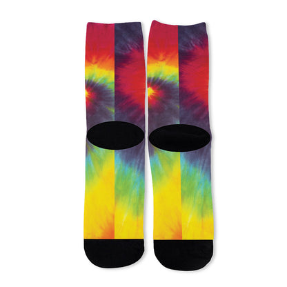 Summer Tie Dye Print Long Socks