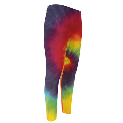Summer Tie Dye Print Men's Compression Pants