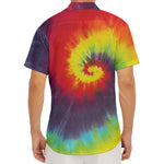 Summer Tie Dye Print Men's Deep V-Neck Shirt
