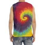 Summer Tie Dye Print Men's Fitness Tank Top