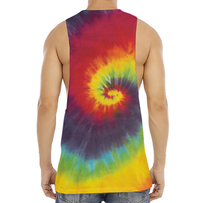 Summer Tie Dye Print Men's Muscle Tank Top